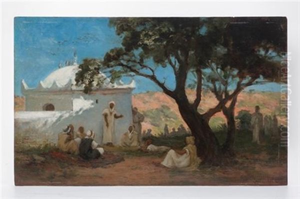 Escena Arabe Oil Painting by Jean Baptiste Paul Lazerges