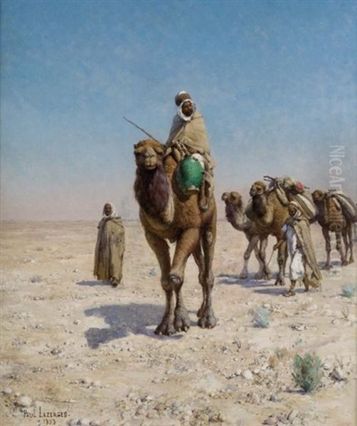La Caravane Oil Painting by Jean Baptiste Paul Lazerges