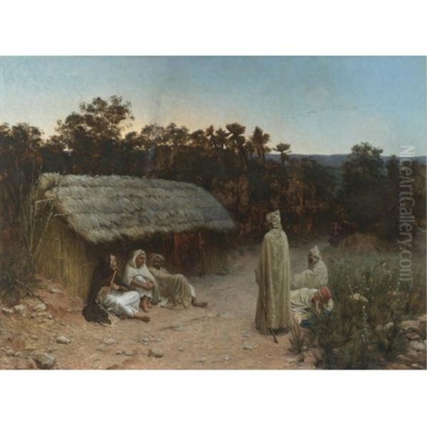 Weary Travelers Oil Painting by Jean Baptiste Paul Lazerges