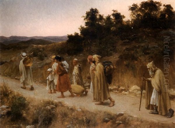 Le Retour Au Village Oil Painting by Jean Baptiste Paul Lazerges