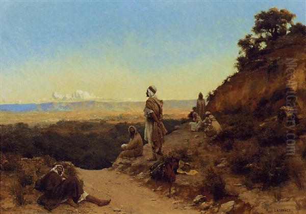 Le Repos De La Caravanne Oil Painting by Jean Baptiste Paul Lazerges