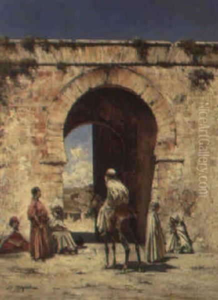 Caravane Oil Painting by Jean Baptiste Paul Lazerges