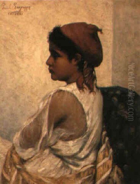 An Arab Girl Oil Painting by Jean Baptiste Paul Lazerges