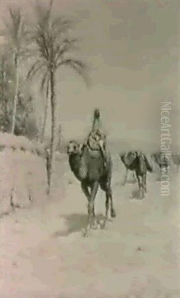 La Caravane Oil Painting by Jean Baptiste Paul Lazerges