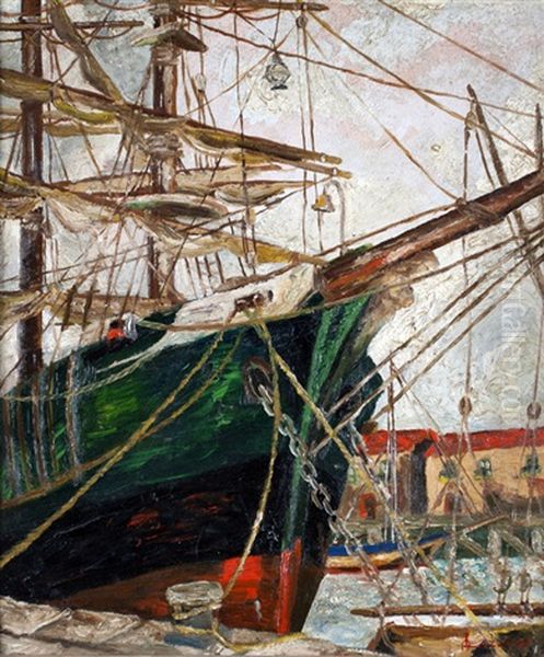 Proa (riachuelo) Oil Painting by Alfredo Lazzari