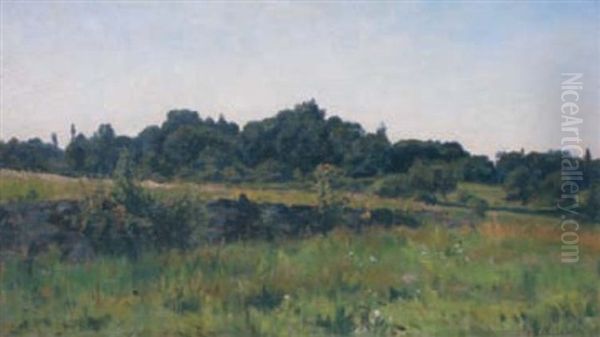 Paysage De Campagne Oil Painting by Ernest Le Villain