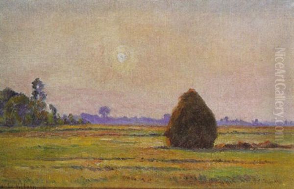 Meules Oil Painting by Ernest Le Villain