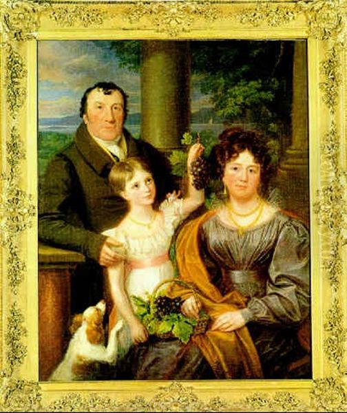 Ritratto Della Famiglia Cave Oil Painting by James Leakey