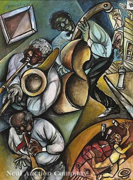 The Music Of New Orleans Oil Painting by Emilie de Hoa LeBlanc
