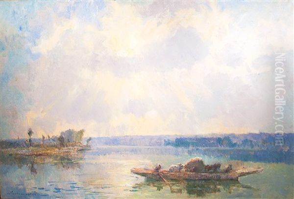 Maree Montante Oil Painting by Albert Lebourg