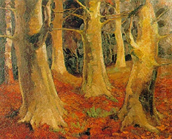 Sous-bois Oil Painting by Lucien Leclercq