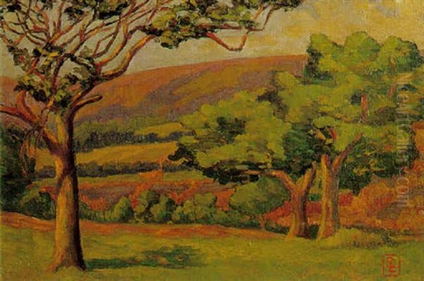 En Aout Au Environs De Clecy Oil Painting by Lucien Leclercq