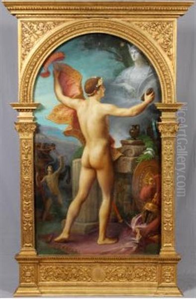 The Appearance Of Caesar's Ghost To Brutus Oil Painting by Jean Jules Antoine Lecomte du Nouy