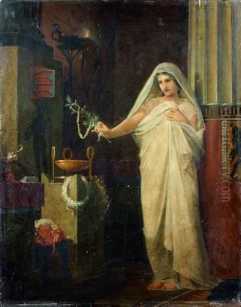 L'invocation A Neptune Oil Painting by Jean Jules Antoine Lecomte du Nouy