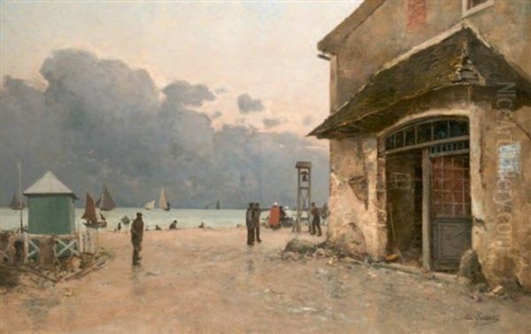 Bord De Mer Anime Oil Painting by Paul Lecomte