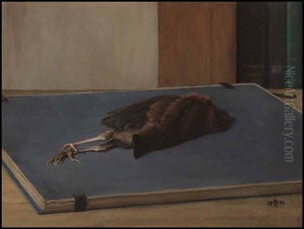 Nature Morte A L'oiseau Oil Painting by Ozias Leduc