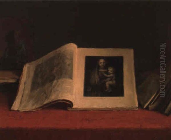 Nature Morte, Album De Raphael Oil Painting by Ozias Leduc
