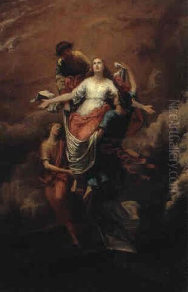 The Assumption Of The Virgin Oil Painting by Ozias Leduc