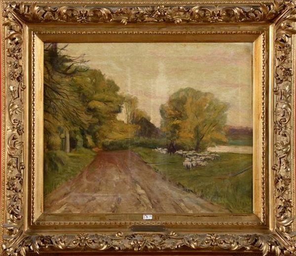 Vers Le Soir A Tervueren Oil Painting by Paul Leduc