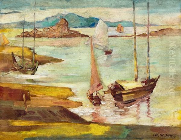 Beach Oil Painting by Lee Insung