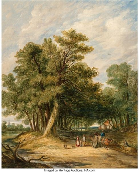 The Woods, Stratford-on-avon Oil Painting by Frederick Richard Lee, R.A.