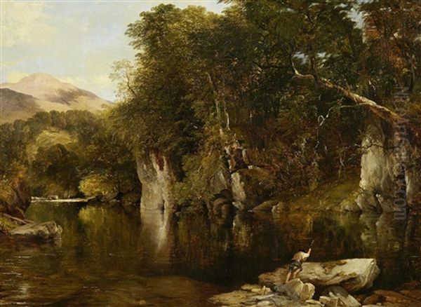 The Poacher Oil Painting by Frederick Richard Lee, R.A.