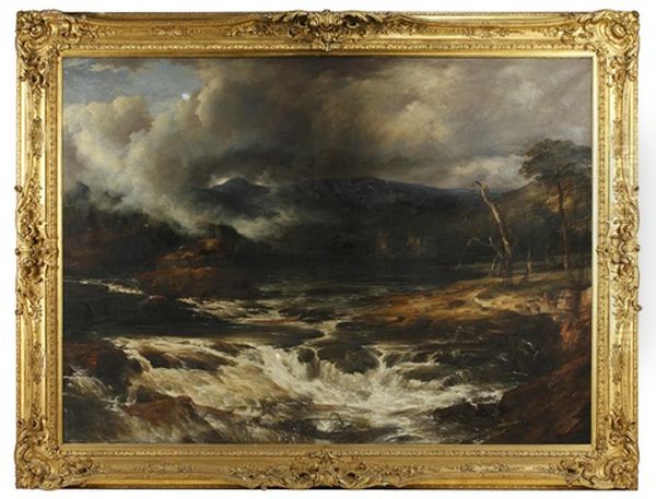 Highland Scenery Oil Painting by Frederick Richard Lee, R.A.
