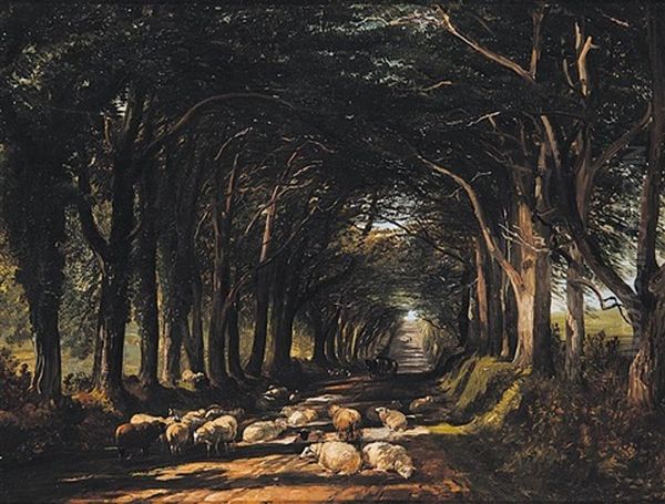 The Chequered Shade Oil Painting by Frederick Richard Lee, R.A.