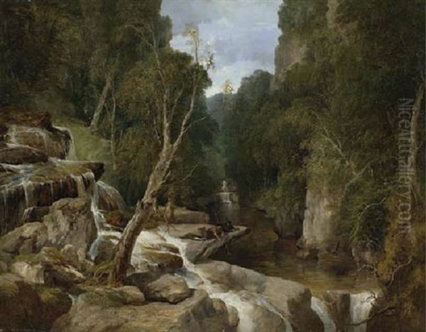 Salmon Poachers Discovered Oil Painting by Frederick Richard Lee, R.A.