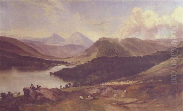 An Extensive Highland Landscape Oil Painting by Frederick Richard Lee, R.A.