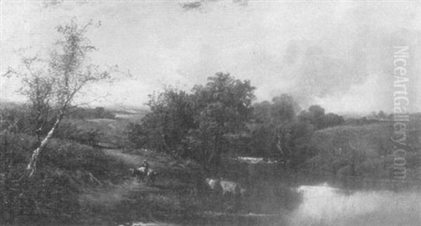 Sleaford, Lincolnshire Oil Painting by Frederick Richard Lee, R.A.