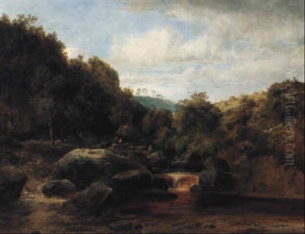 Bettwes-y-coed, North Wales Oil Painting by Frederick Richard Lee, R.A.