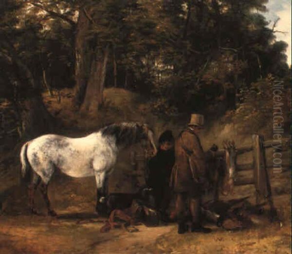 The Gamekeeper Oil Painting by Frederick Richard Lee, R.A.