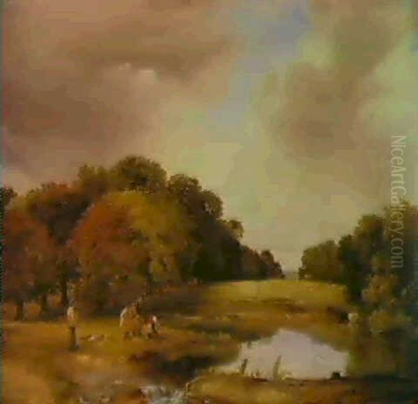 Fulford Park, Exter, Devon Oil Painting by Frederick Richard Lee, R.A.