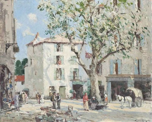 The Market Square Oil Painting by William Lee-Hankey