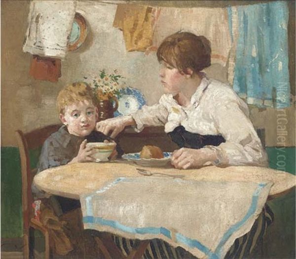 Teatime Oil Painting by William Lee-Hankey