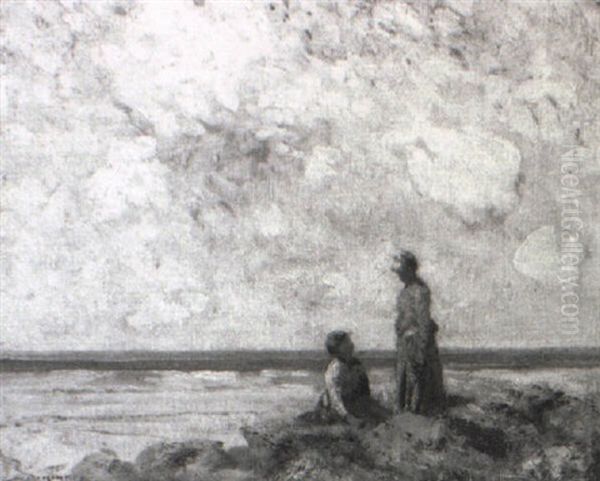 Women On A Beach Oil Painting by William Lee-Hankey