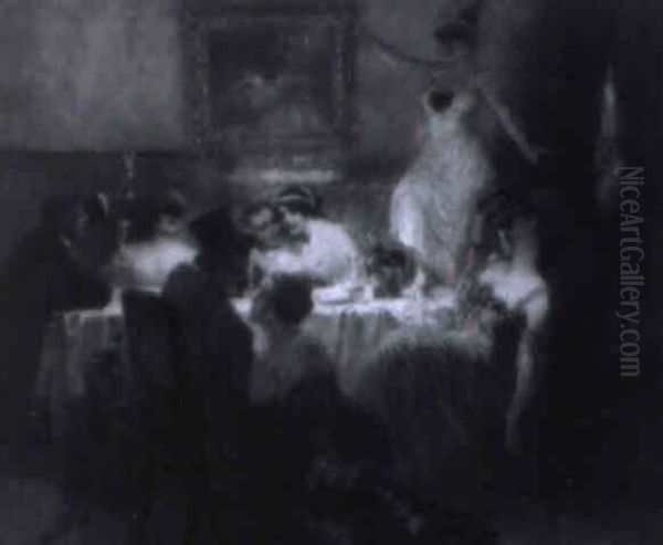 Carneval In Munchen Oil Painting by Ferdinand Leeke