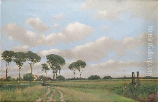 Campagne Flamande Oil Painting by Jef Leempoels