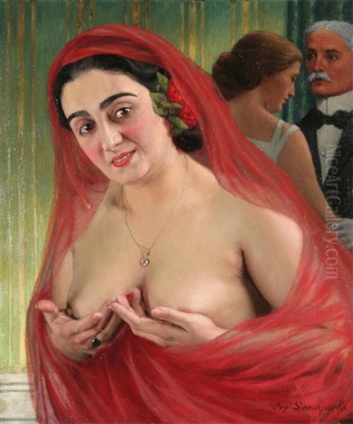 Les Impudiques Oil Painting by Jef Leempoels