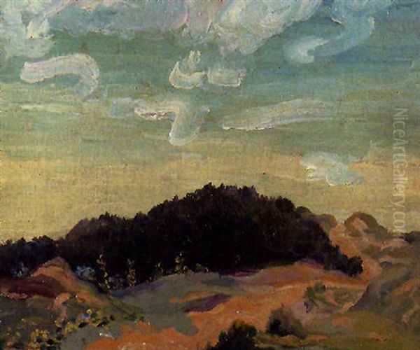 Mediterranean Landscape Oil Painting by Derwent Lees