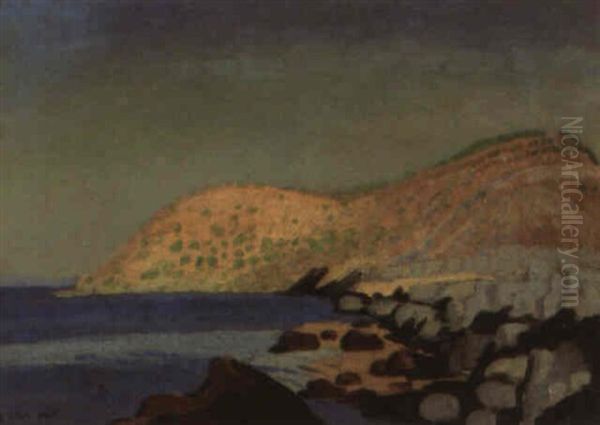Coast At Collioure Oil Painting by Derwent Lees