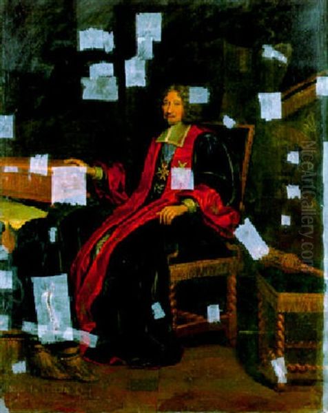 Portrait De Michel Le Tellier Oil Painting by Claude Lefebvre