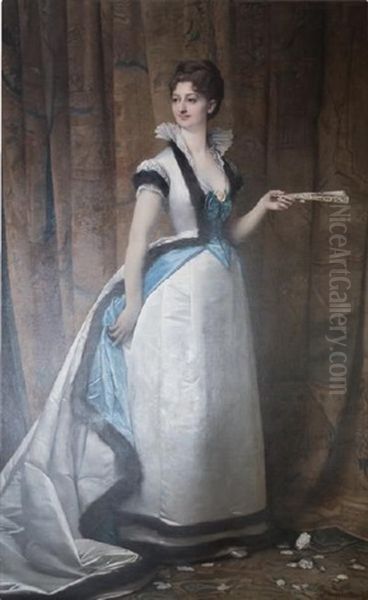 Portrait Of A Lady Oil Painting by Hippolyte-Jules Lefebvre