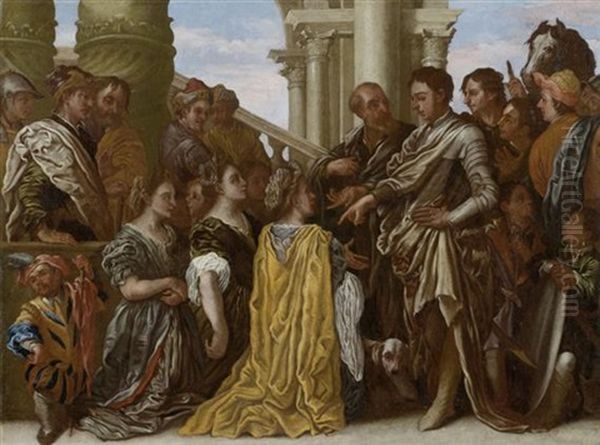 Alexander Und Darius Oil Painting by Valentin Lefebvre