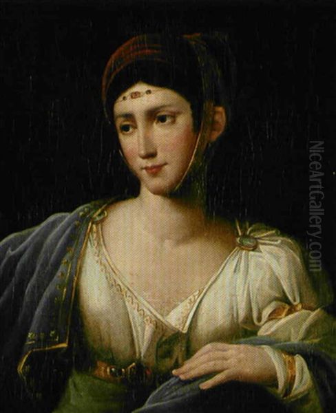 Portrait De Pauline Bonaparte, Princesse Borghese Oil Painting by Robert Jacques Francois Faust Lefevre