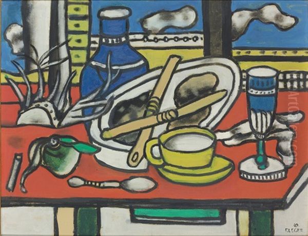 La Ferme Oil Painting by Fernand Leger