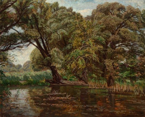 Donauau Oil Painting by Wilhelm Legler
