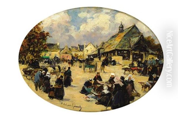 Le Petit Marche Oil Painting by Fernand Marie Eugene Legout-Gerard