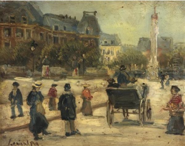 Place Parisienne Oil Painting by Louis Legrand